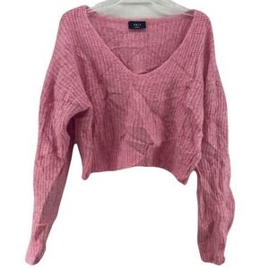 Pink Cropped Sweater Slouchy Cozy Soft Girl Balletcore S Sabrina Carpenter